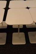 Times 4 - 17" x 22" white laminate top tables