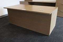 36" x 72" wood laminate office desk with 24" x 132" matching credenza - nice set