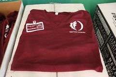4 boxes to go - Res U maroon shirts