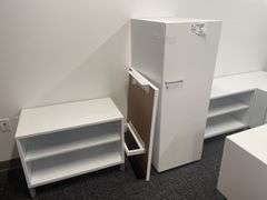 All to go - White wood laminate office cabinet