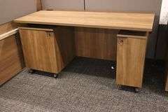 Times 2 - 30" x 66" wood laminate portable adjustable height office desk - excellent