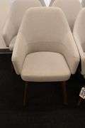Times 11 - Grey tweed lounge arm chairs