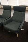 Times 2 - Blue tweed swivel office chairs