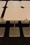 Times 4 - 17" x 22" white laminate top tables