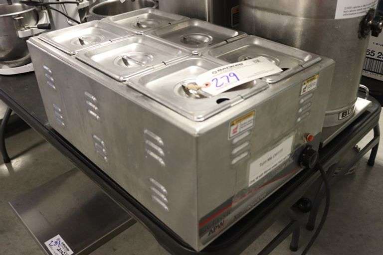 APW Wyott 12" x 20" food warmer with inset pans Backes Commercial