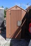 48" x 72" x 84" tall poly outdoor outhouse with water & sewer hook up