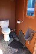 48" x 72" x 84" tall poly outdoor outhouse with water & sewer hook up