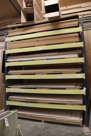 Section of 4' x 8' x 10' tall pallet racking with wood runners - Backes ...