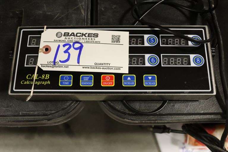 CAL-8B calculagraph 8 product digital timer - Backes Commercial Auctioneers