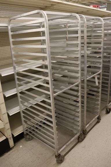 Times 2 - Aluminum portable sheet pan racks - Backes Commercial Auctioneers