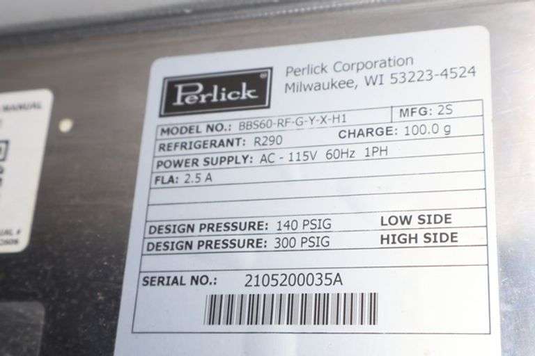 Rubinetto Perlick L S Line 3/4 Di Giro Posteriore - Modello 68593, Originale USA