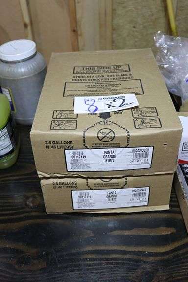 Times 2 - Boxes of Fanta Orange post mix