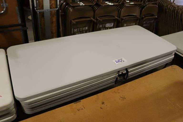 Times 5 - PDG 72" folding poly light weight banquet tables - white ...