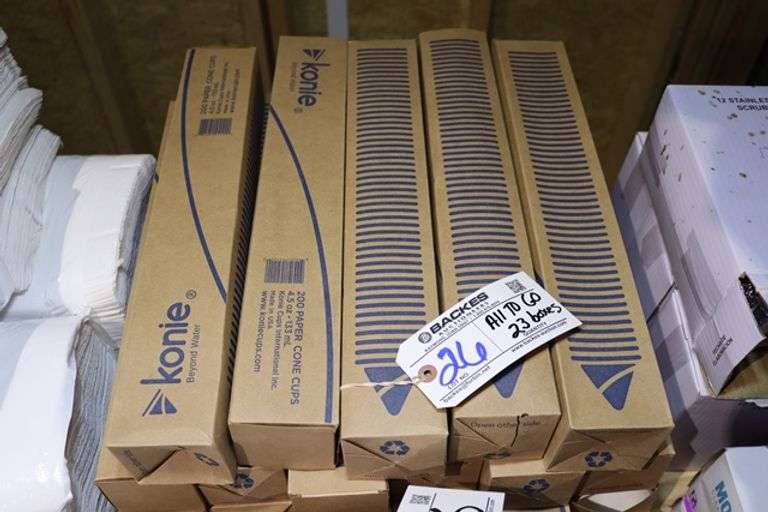 All to go - 23 Boxes od 4 oz. coned disposable drink cups