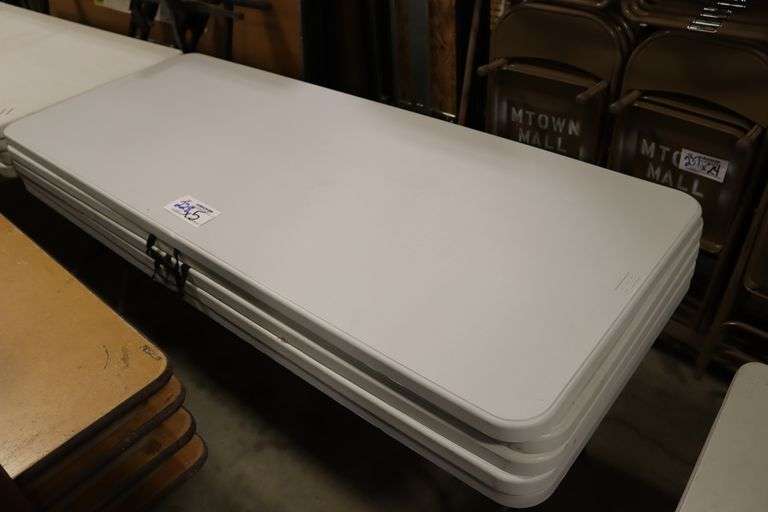 Times 5 - PDG 72" folding poly light weight banquet tables - white ...