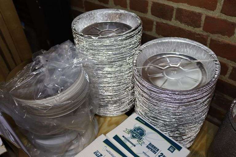 All to go - 8.5" Round aluminum to go containers w/ lids