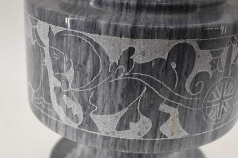Etched Marble Vase BHD Auctions