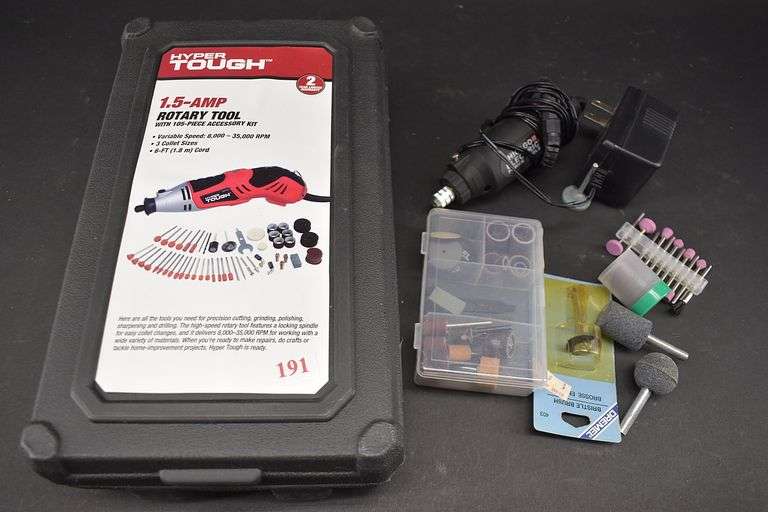 Hyper Tough 1.5 Amp Rotary Tool, Chicago Electric Rotary Tool and