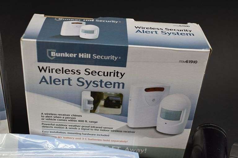 Bunker Hill Security Alarm System, Dial Combination Lock Luggage Straps