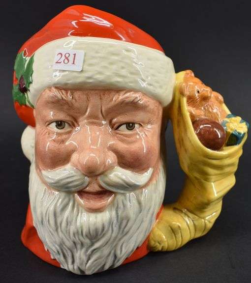 Royal Doulton Santa Claus Mug w/ Toy Sac Handle BHD Auctions