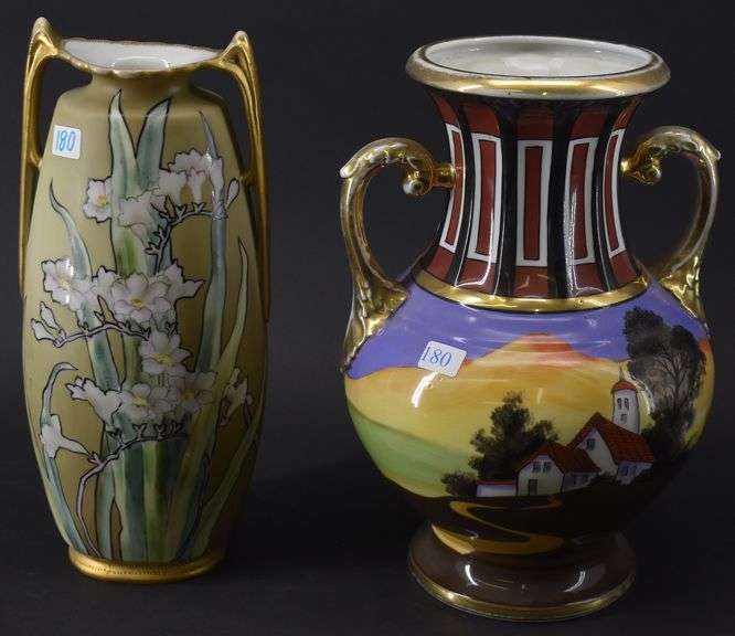 Hand Painted Nippon and Noritake Vases BHD Auctions