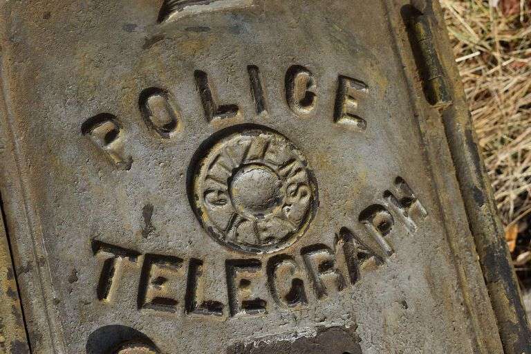 Cast Iron Police Telegraph Call Box no Guts American Fire Alarm Co