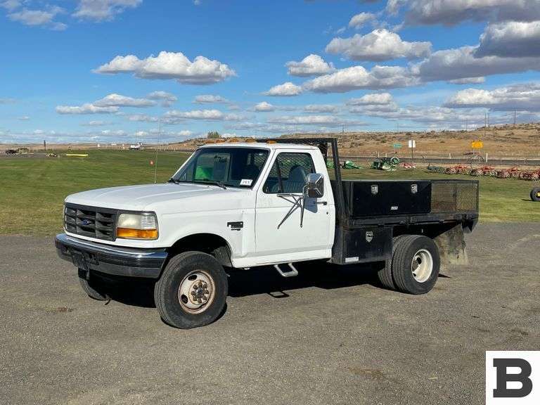 1997 Ford F350 Flatbed Pickup Booker Auction Company