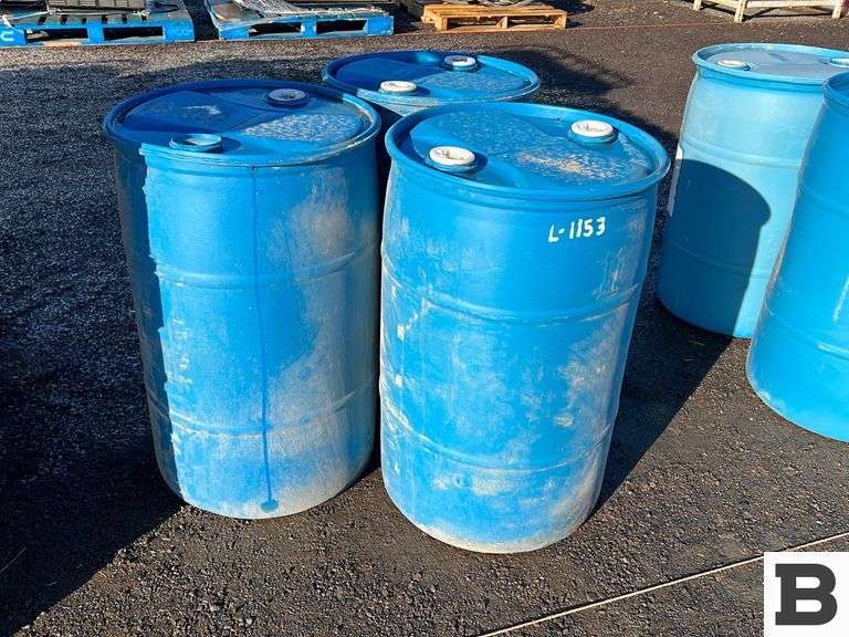 30 Gallon Plastic Drums Booker Auction Company