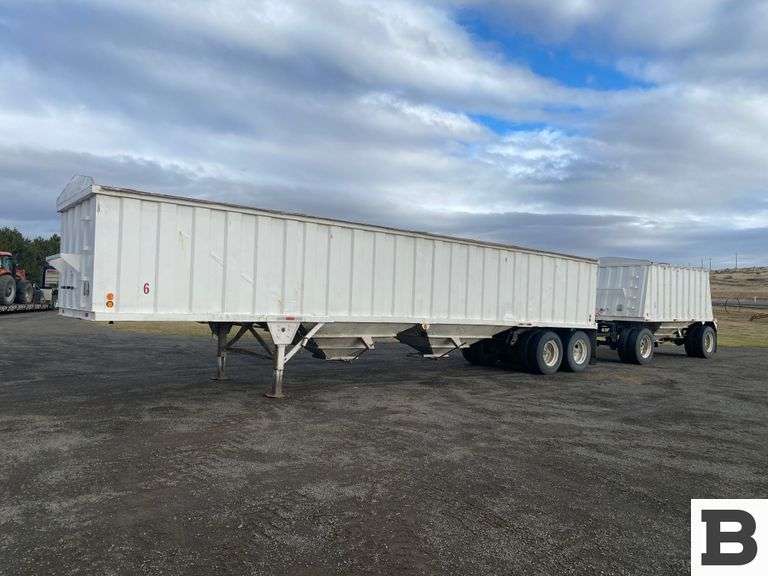 1991 Homemade Hopper Bottom Lead Grain Trailer Booker Auction Company