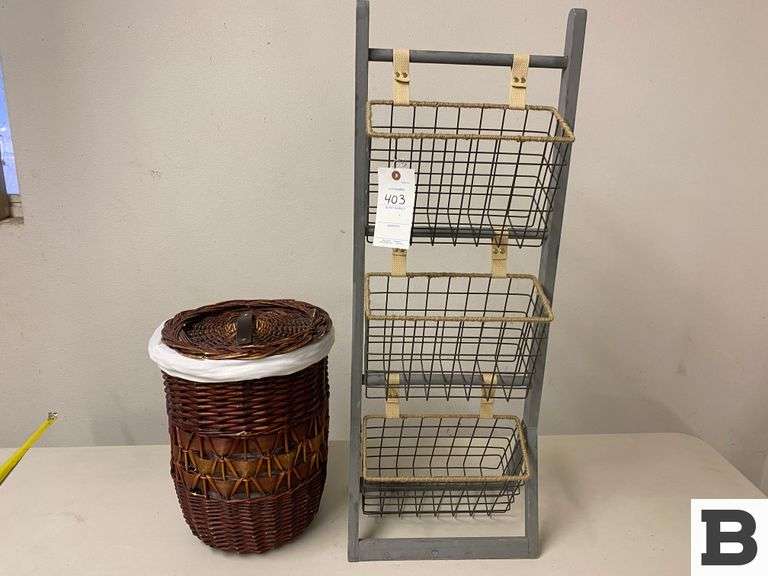 Laundry Basket, Basket Ladder Booker Auction Company