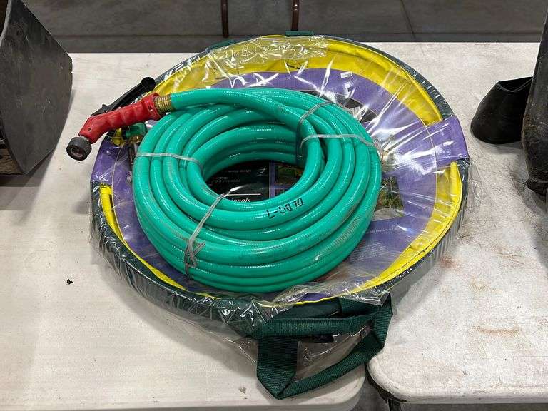 Spring Bucket, Garden Hose Booker Auction Company