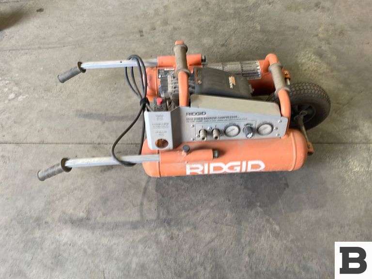 Ridgid Mini Wheelbarrow Air Compressor Booker Auction Company