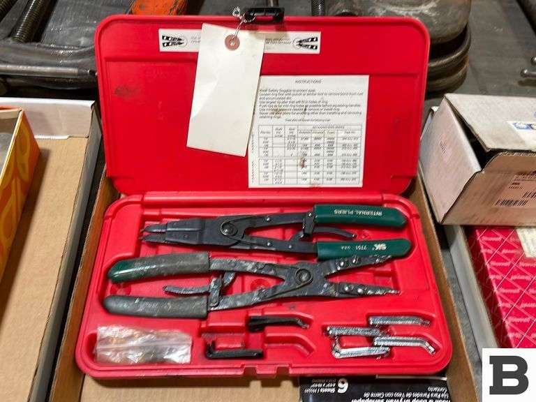 Sockets, Snap Ring Pliar Set Booker Auction Company