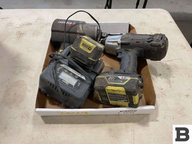 Kobalt Cordless Impact Gun, Earthquake Impact Gun Booker Auction Company