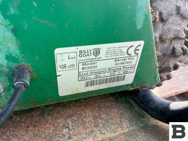 Billy Goat BC2402H Brush Cutter Booker Auction Company