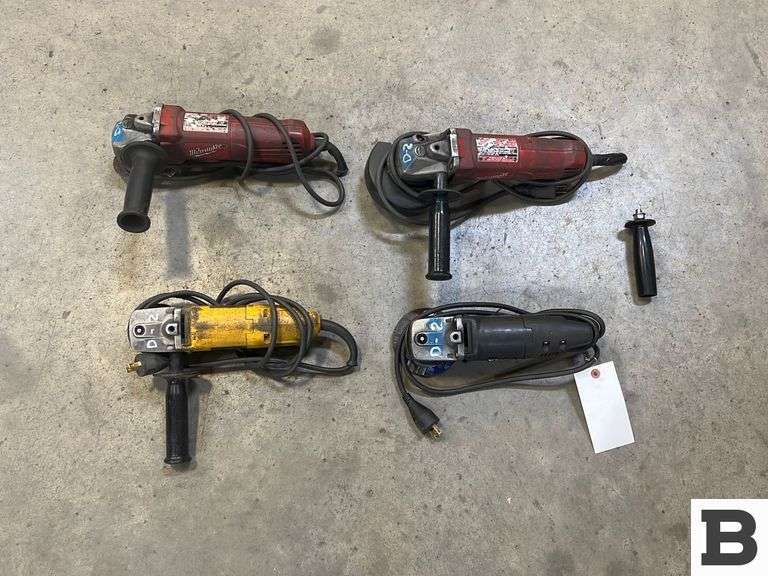 DeWalt & Milwaukee Angle Grinders Booker Auction Company