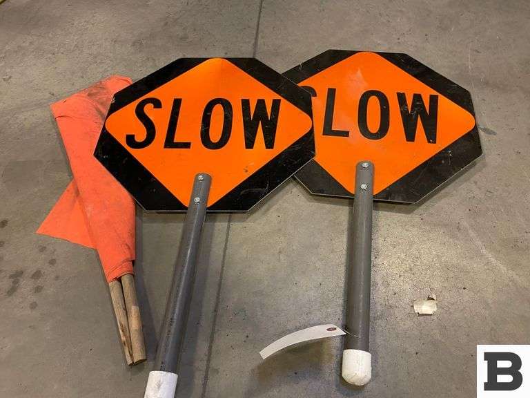 Handheld Stop Signs Booker Auction Company