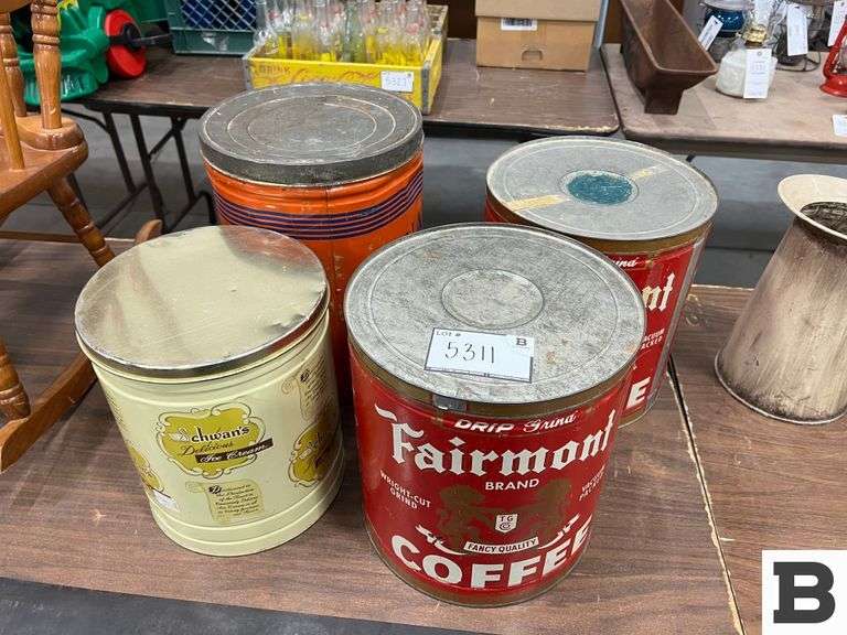 Antique Tin Cans Booker Auction Company