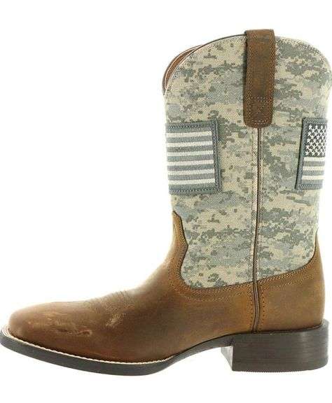 ARIAT Sport Patriot Heren Boot, Antieke Mokka Suede/Zand Camo Print, 8.5 Wide