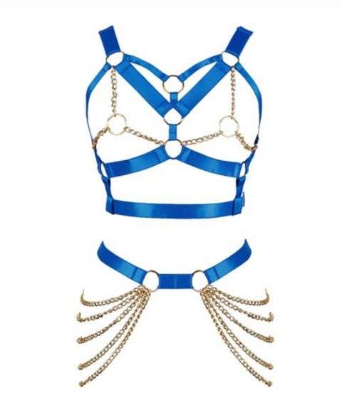 New Body Chain Harness for Women Lingerie Full Cage Chest Strap Garter Punk Goth Stretchy Fabric