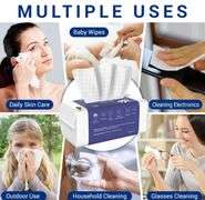 New (lot of 2) Ourmed Life Face Towels, 100 Count Disposable Biodegradable Facial Wash Cloth for Sensitive Skin, Lint- free Facial Tissue for Cleansing, Skincare and Makeup Remover, Dry Wipes