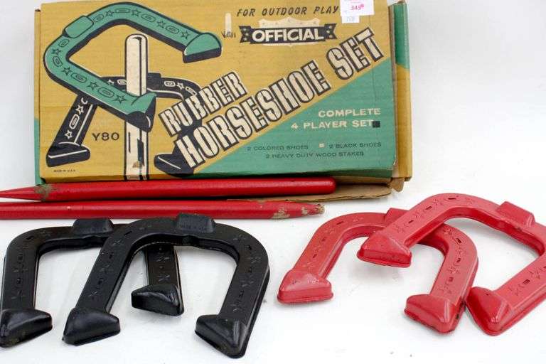 Rubber Horseshoe Set for outdoor play. Official Rubber Horseshoe Set
