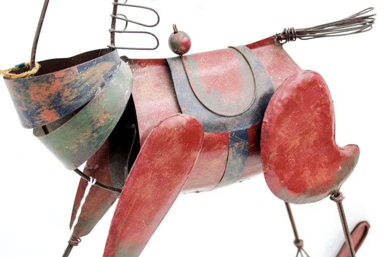 Arts and crafts style perhaps salvaged repurposed material horse Bunting Online Auctions