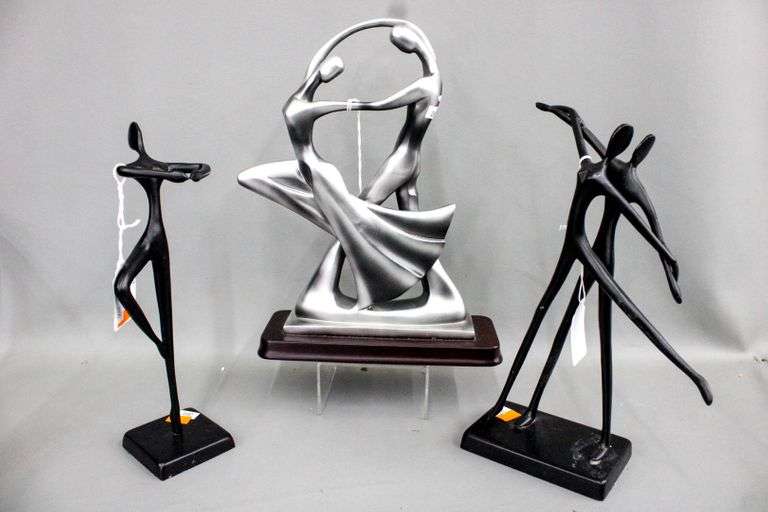 Collection of abstract dancing figurines may be by Herco Gift three