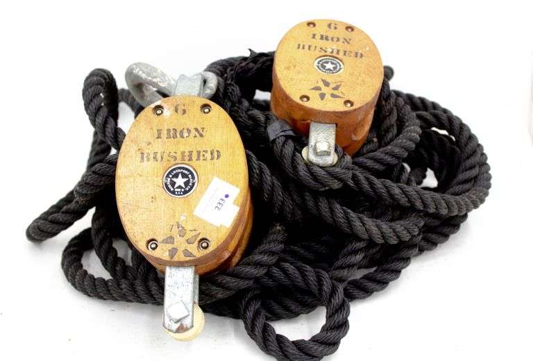 Marine Block and Tackle marked Boston & Lockport Block Co Made in