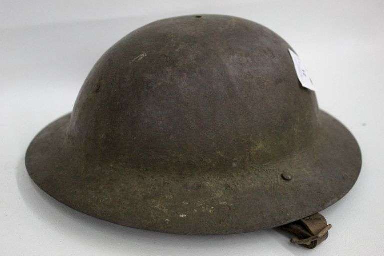 WWI British Antique Steel Brodie Helmet, marking inside reads "HS256