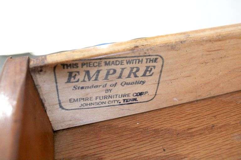 Stepback side accent extension table with drawer by Empire Furniture