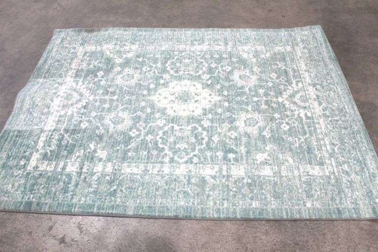 Vintage Distressed Mint Area rug by Threshold 61 x 84 Bunting