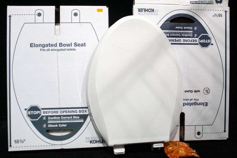 Kohler 18 5/8" Elongated Toilet Bowl Seat two pieces Bunting Online