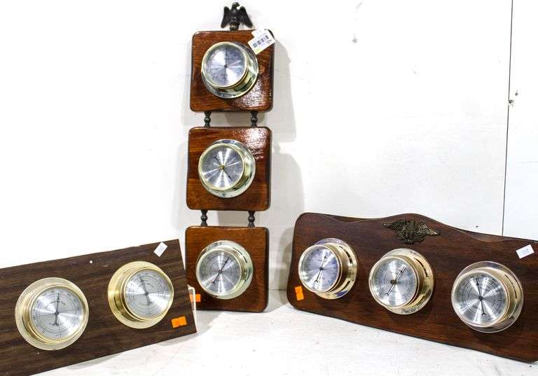 Springfield Made in USA Weather Gauges Three sets displayed on three